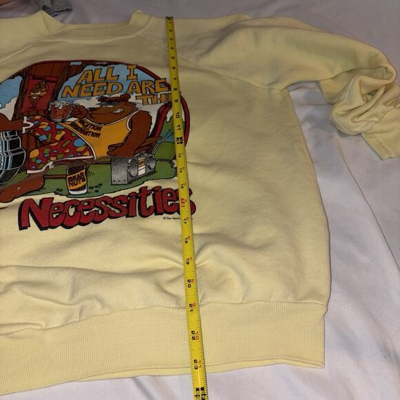 Vintage ALL I NEED ARE THE BEAR NECESSITIES Sun Sportswear Inc Md/Lg Sweatshirt - Picture 9 of 10